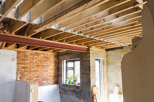 Partially built extension - LSK Building Westbury, Warminster and Trowbridge
